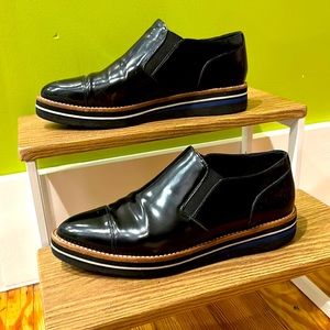 Vince Patent Leather Alona Slip Ons